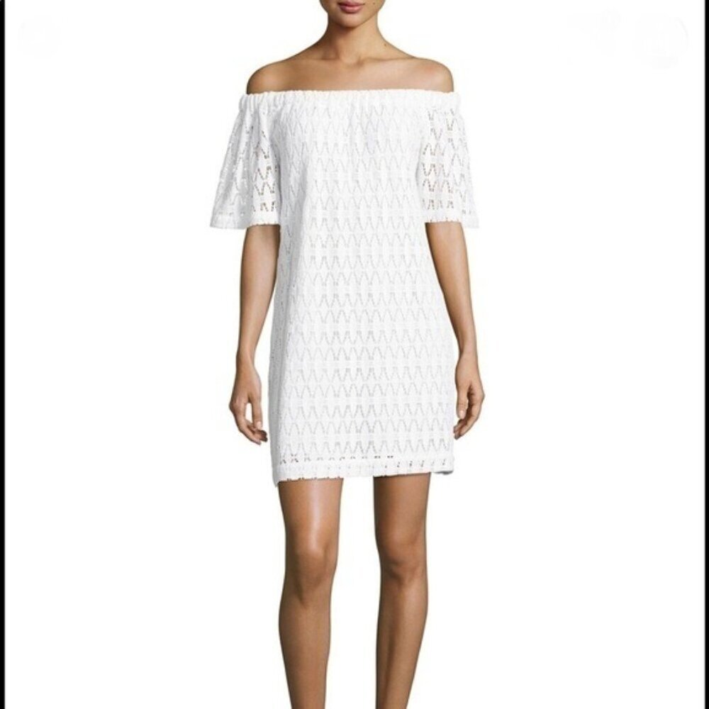 A.L.C. Bolen Crotchet Lace Off The Shoulder Dress in White Size 4